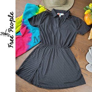 Free People Beach Ribbed Collared Dress